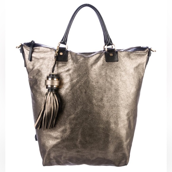 Diane von Furstenberg Metallic Drew Bucket Bag - Picture 2 of 16